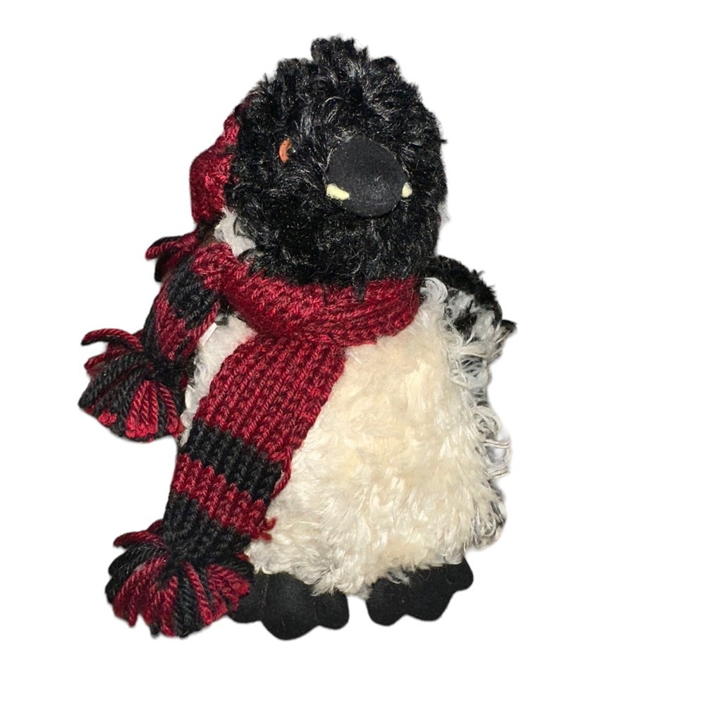 Boyds Mohair Plush Penguin Pennsly knit scarf and hat